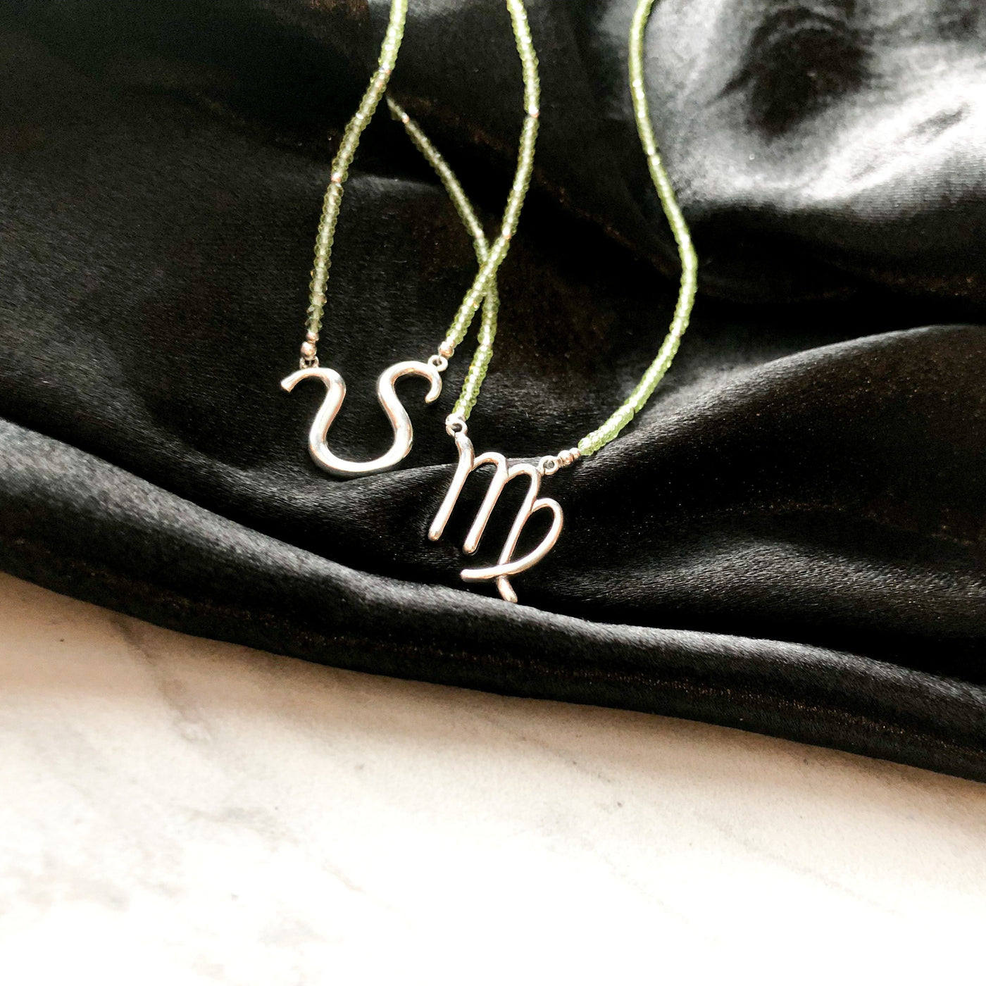 Virgo's Peaceful Peridot Zodiac Signature Necklace