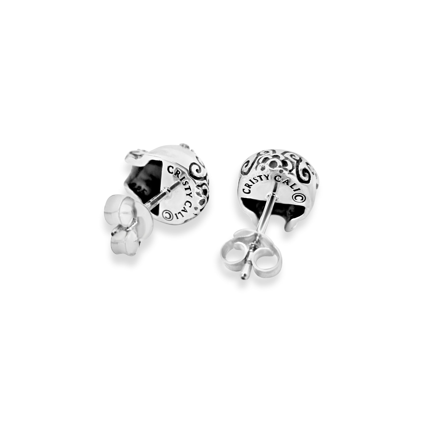 Diamond Sugar Skull Studs – Cristy Cali