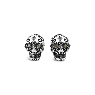 Diamond Sugar Skull Studs