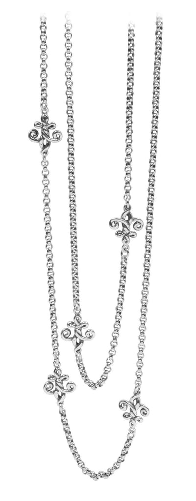 Fleur de Knot Long Chain Necklace