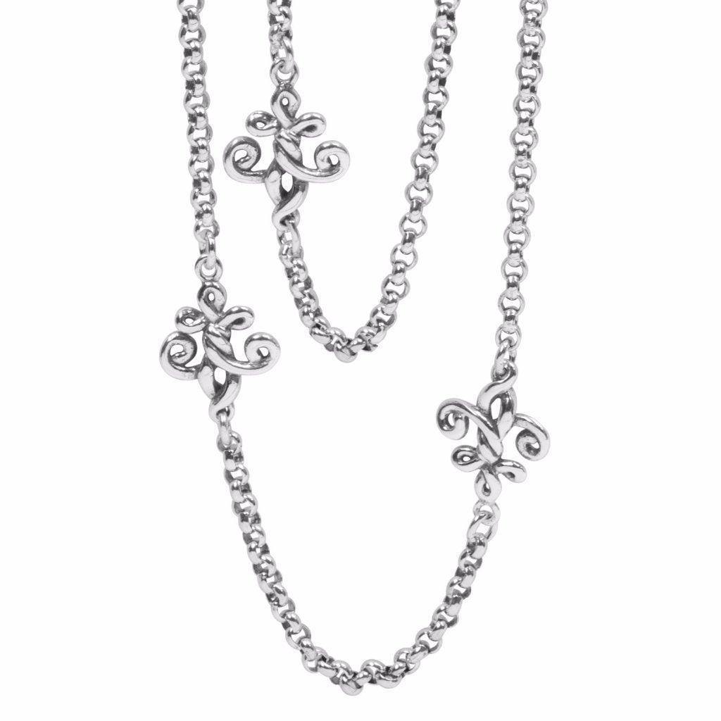 Fleur de Knot Long Chain Necklace