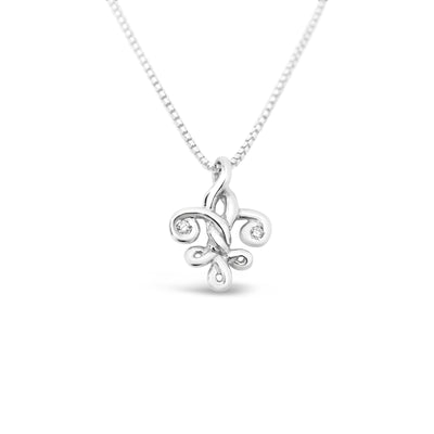 Fleur de Love Knot with Diamonds - Small