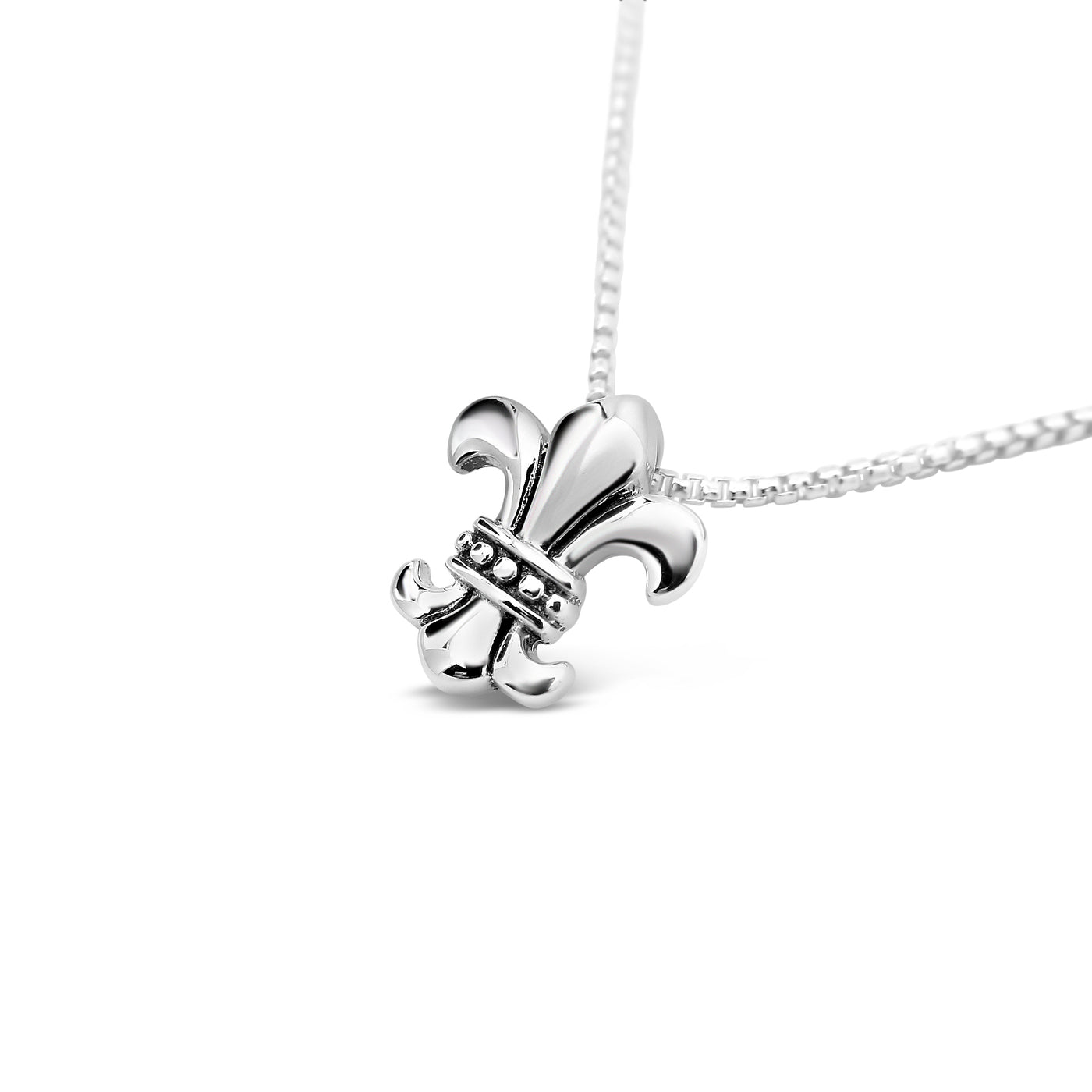 Strength & Courage Fleur de Lis Dainty Pendant