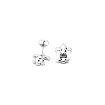 Strength & Courage Fleur de Lis Dainty Earrings