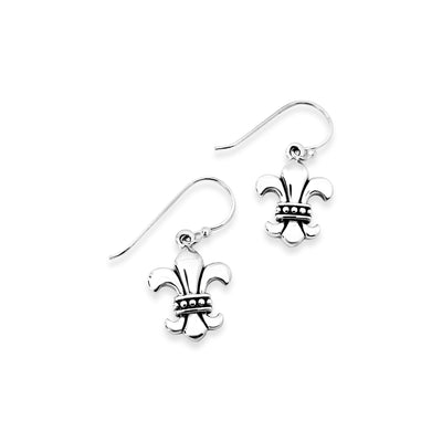 Strength & Courage Fleur de Lis Earrings