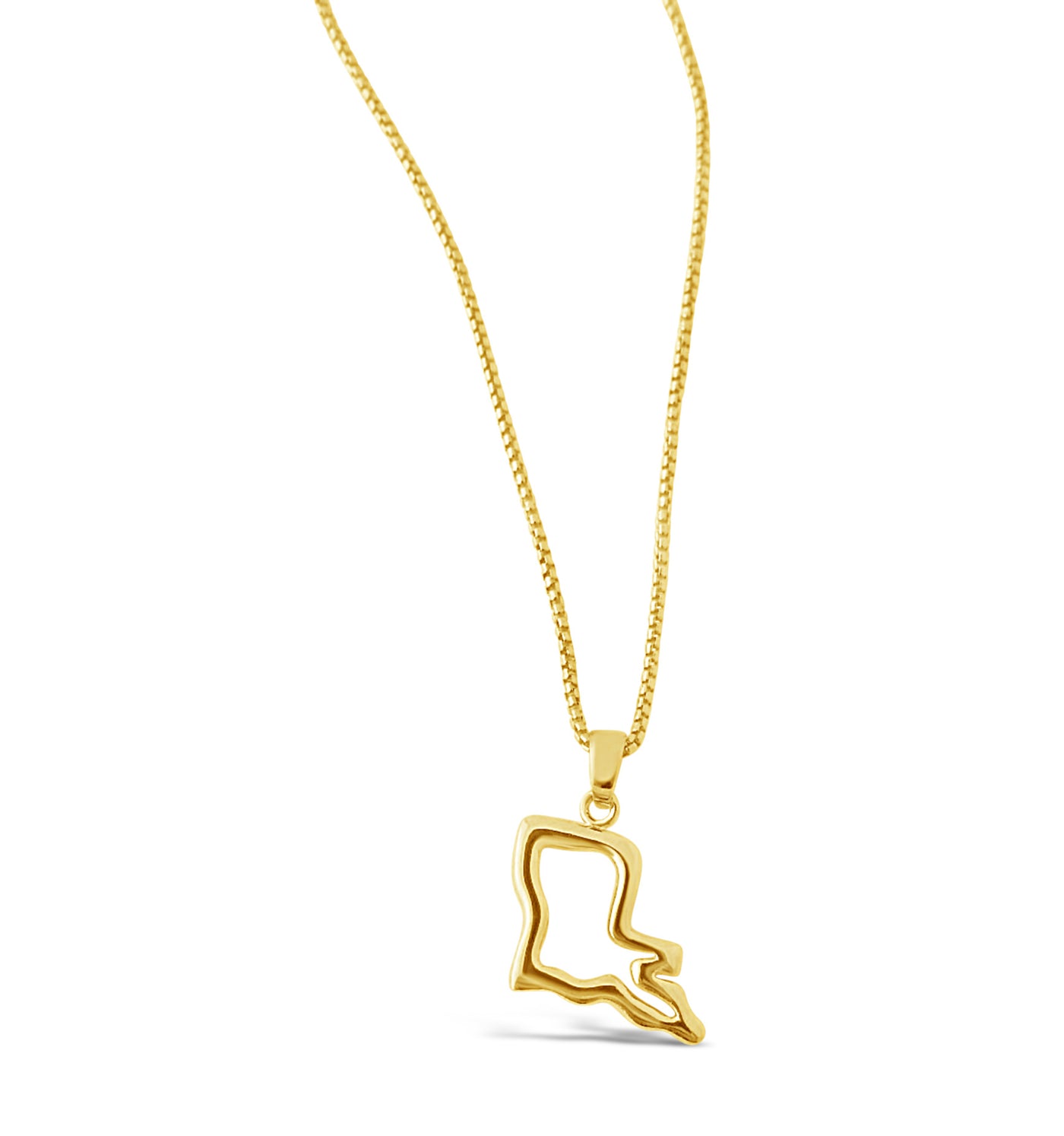 Louisiana Outline Pendant Gold Vermeil