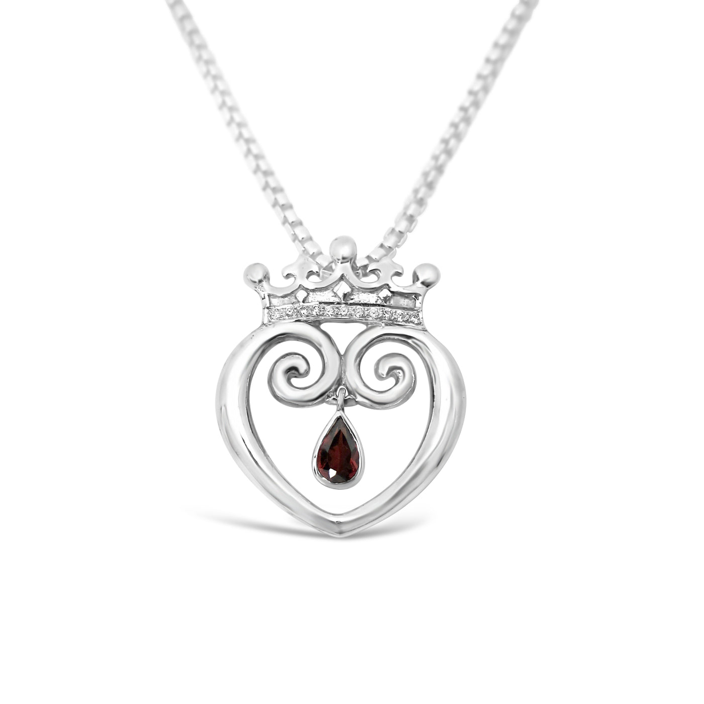 Queen of Hearts with Garnet & Diamonds - Medium