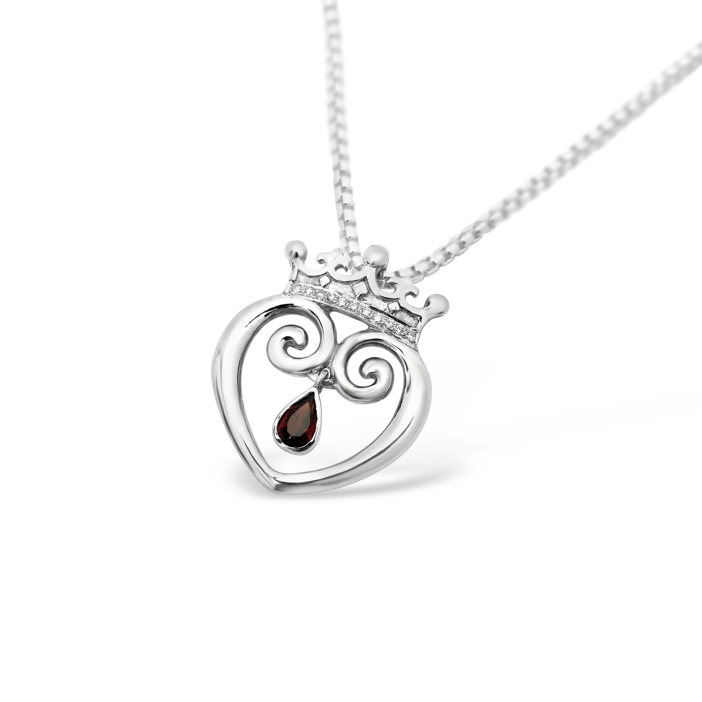 Queen of Hearts with Garnet & Diamonds - Medium