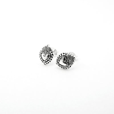 Sacred Heart Mini Stud Earrings