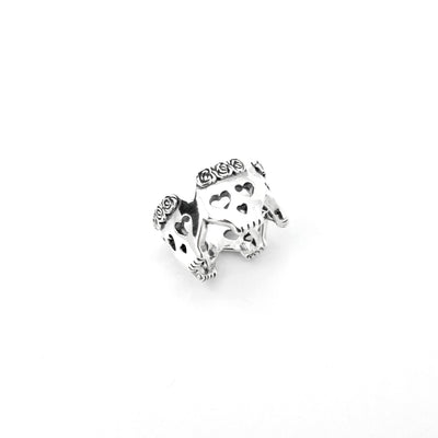 Smell The Roses Skulls Band Ring