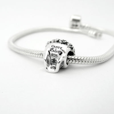 Smell The Roses Skull Couture Charm
