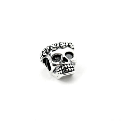 Smell The Roses Skull Couture Charm